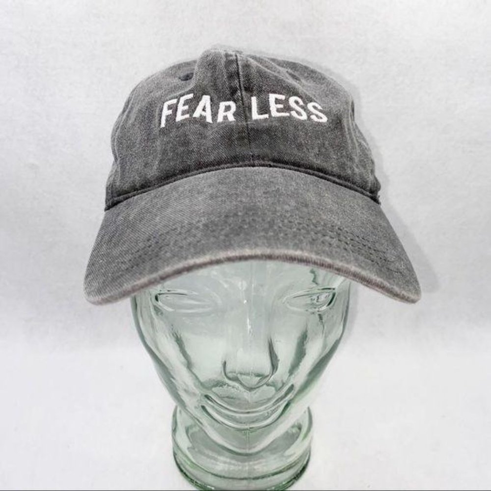 Fearless Embroidered Acid Wash Baseball Cap OSFM - Picture 3 of 10